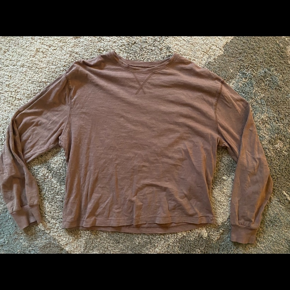 Universal thread long sleeve brown shirt